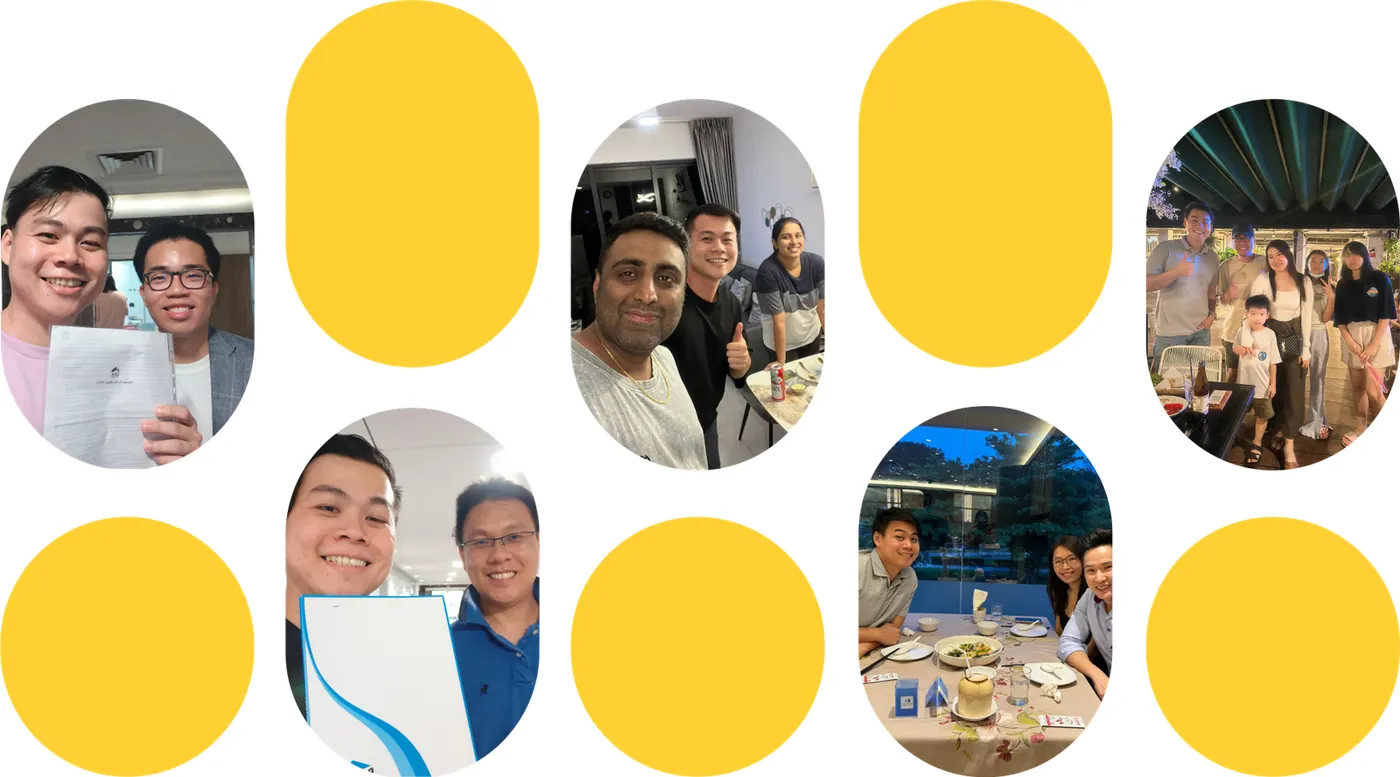 Zach Lin with Singapore real estate clients